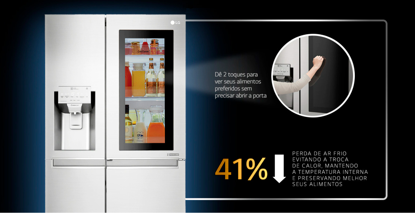 Geladeira LG Automático Side by Side - 601L New Lancaster Instaview GC-X247CSB1